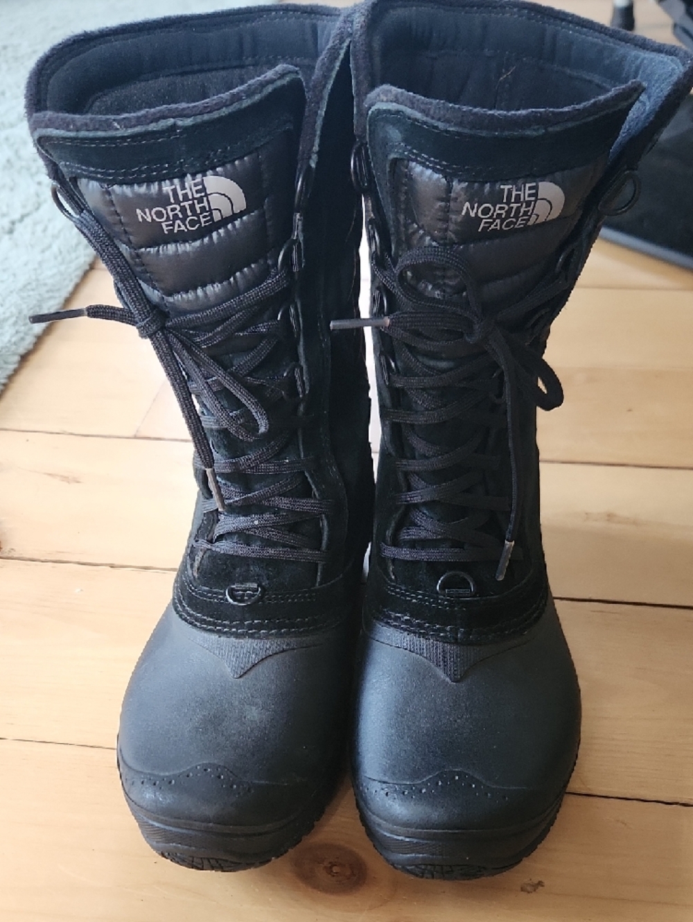 The North Face Black Lace-Up Tall Winter Boots